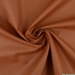 Tissu coton Enduit uni Toffee -Oeko tex