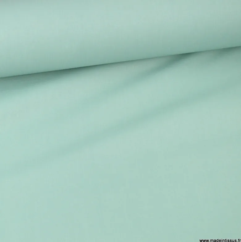 Tissu coton Enduit uni Vert aventurine -Oeko tex