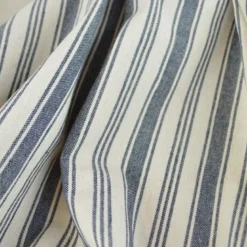 Tissu coton Eugene tissé teint à rayures Indigo