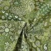 Tissu coton Farwest motif Bandana vert - OEKO TEX