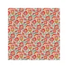 Tissu coton Gange motif fleurs rouges - OEKO TEX