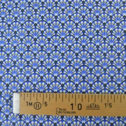 Tissu coton Gaudi écailles Bleu encre - OEKO TEX
