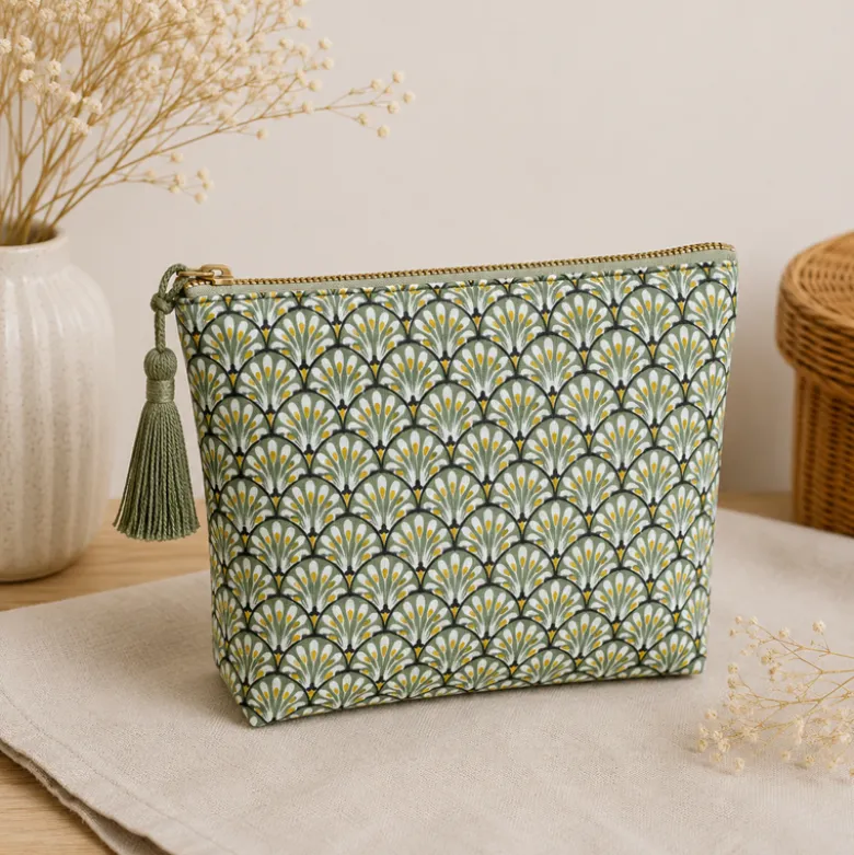 Tissu coton Gaudi écailles Olive- OEKO TEX