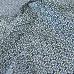 Tissu coton Gaudi écailles Pétrole - OEKO TEX