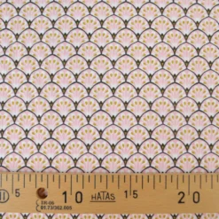 Tissu coton Gaudi écailles Rose - OEKO TEX