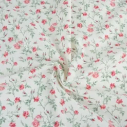 Tissu coton Grace motifs fleurs roses - OEKO TEX