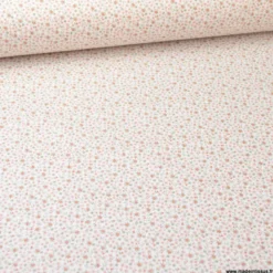 Tissu coton imprimé fleurs Rose thé et Thym - OEKO TEX