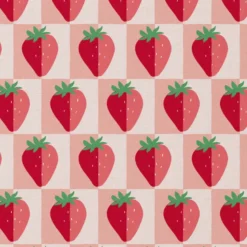 Tissu coton imprimé Mariguette motif fraises - OEKO TEX