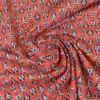 Tissu coton imprimé masques Africains fond Rouge - OEKO TEX