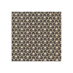 Tissu coton imprimé Riad Noir et or- OEKO TEX