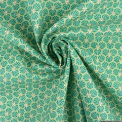 Tissu coton imprimé Riad Vert - OEKO TEX
