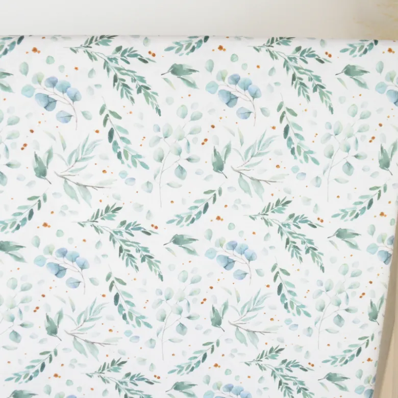 Tissu Coton Ito motif eucalyptus et feuillage - OEKO TEX