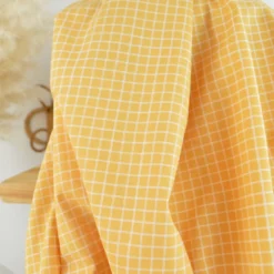 Tissu coton Jules à carreaux coloris Avoine - OEKO TEX