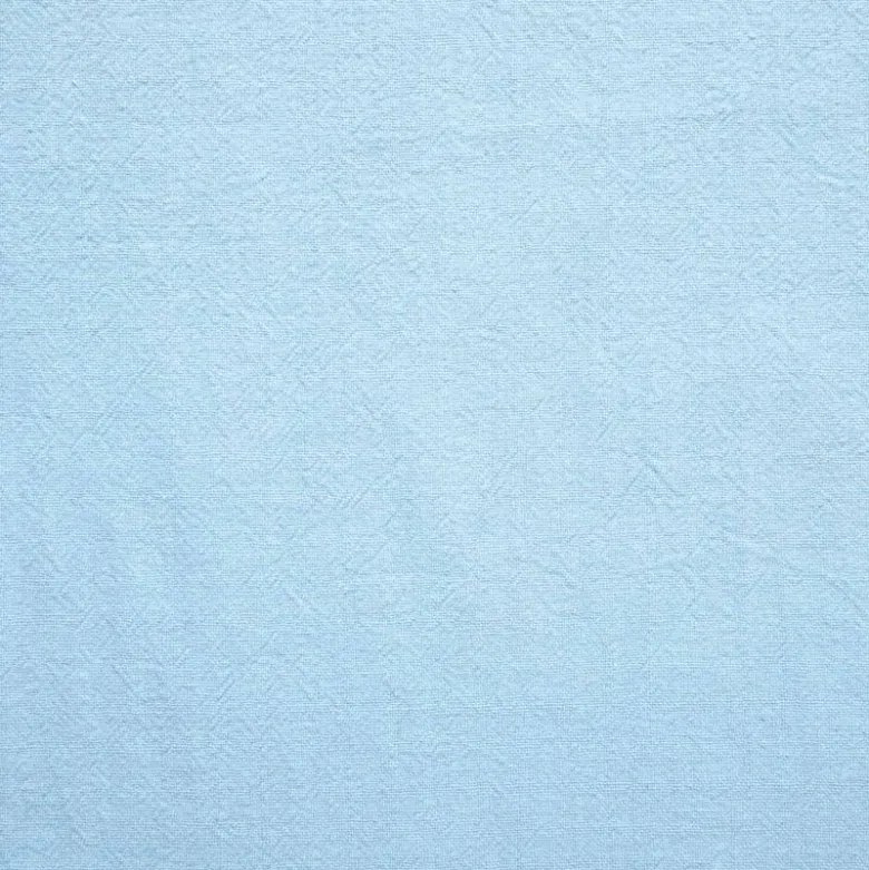 Tissu coton lavé uni - Bleu