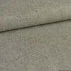 Tissu coton lin kaki à petits motifs chevrons