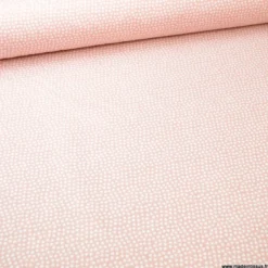 Tissu coton Motif Lipelo fond Rose thé - OEKO TEX