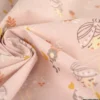 Tissu coton motifs Princesses et fleurs rosée- OEKO TEX