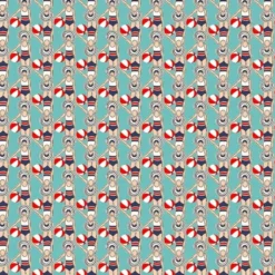 Tissu coton Nageuses Enduit coloris Turquoise - Oeko tex