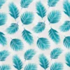 Tissu coton Nassau imprimé feuilles de Palme canard - OEKO TEX