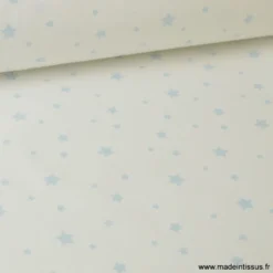 Tissu Coton OEKO TEX imprimé étoiles ciel fond blanc