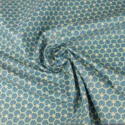 Tissu coton Riad coloris pétrole Oeko tex