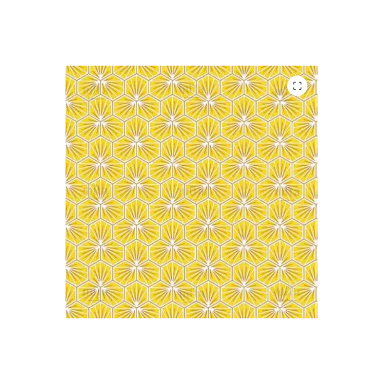 Tissu coton Riad Enduit coloris Jaune Oeko tex