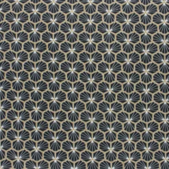 Tissu coton Riad Enduit coloris Noir Oeko tex