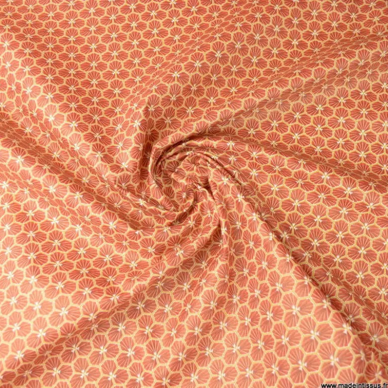 Tissu coton Riad Enduit coloris Bruschetta Oeko tex