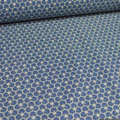 Tissu coton Riad Enduit coloris Marine Oeko tex