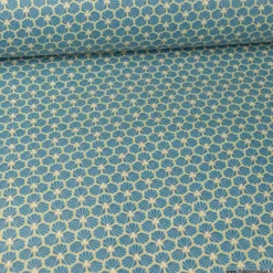 Tissu coton Riad Enduit coloris pétrole Oeko tex