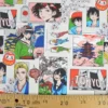 Tissu coton Sasuke motif Manga Japonais – Fond Blanc - OEKO TEX