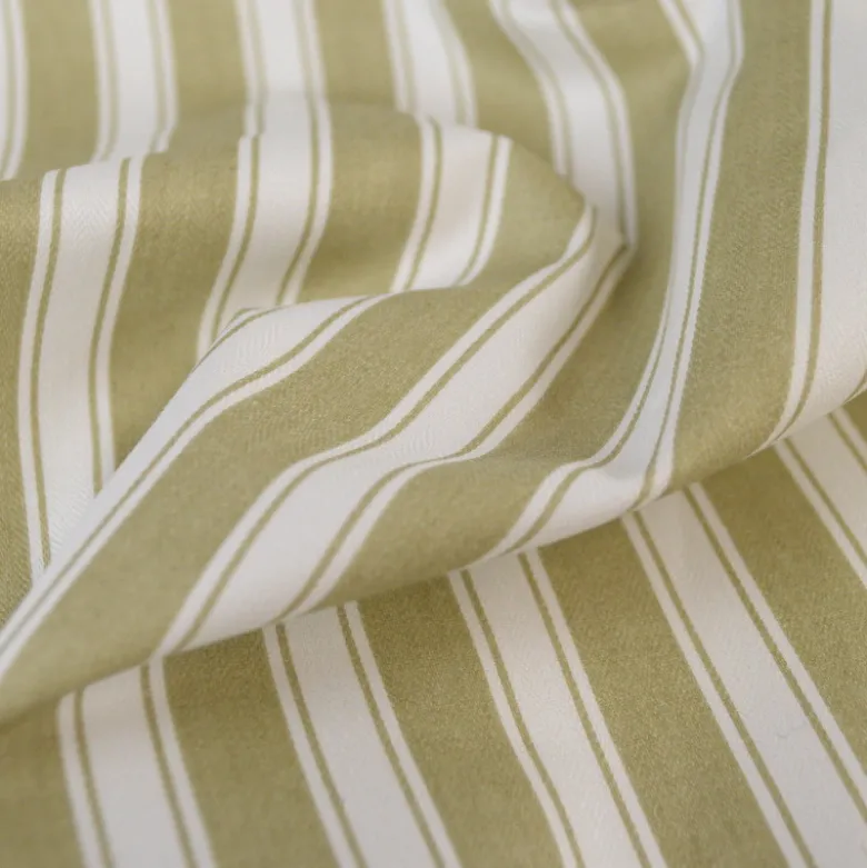 Tissu coton sergé Cale Anti duvet à rayures