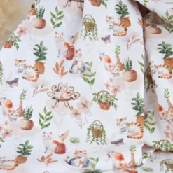 Tissu coton Siamois motif chats - OEKO TEX