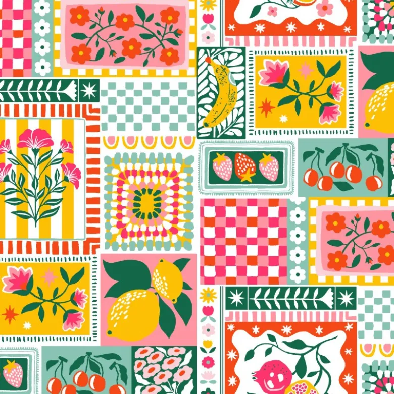 Tissu coton Smoothie multicouleurs - OEKO TEX