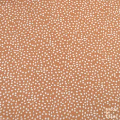 Tissu coton Tassi motif petit pois fond caramel - OEKO TEX