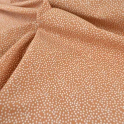 Tissu coton Tassi motif petit pois fond caramel - OEKO TEX