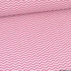 Tissu coton Tezy motif zigzag chevrons Framboise - OEKO TEX