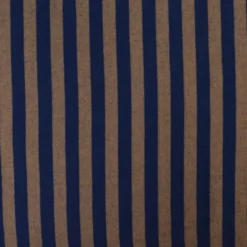Tissu coton tissé teint à rayures - Bleu marine