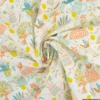 Tissu coton été motif arrosoirs, fleurs et bottes, jardinage