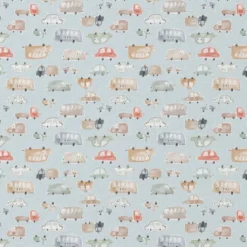 Tissu coton Tootoot motif voitures et scooters -OEKO TEX