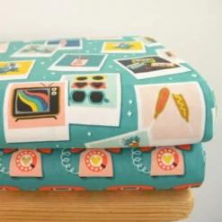 Tissu Cotton and Steel, collection East coat motif photos polaroid - OEKO TEX