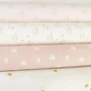 Tissu cretonne coton Ardain motifs arbres fond Rose fanée -OEKO TEX