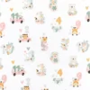 Tissu cretonne coton Babylove motifs voitures, animaux et chiffres - oeko tex