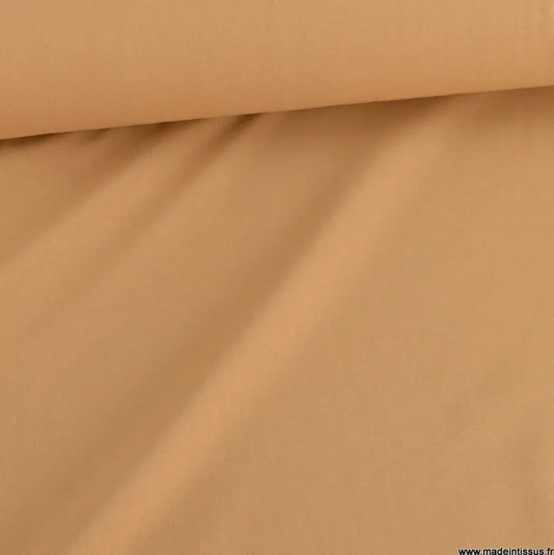Tissu cretonne coton Caramel - OEKO TEX standard 100