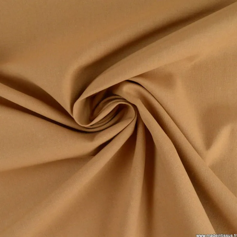 Tissu cretonne coton Caramel - OEKO TEX standard 100