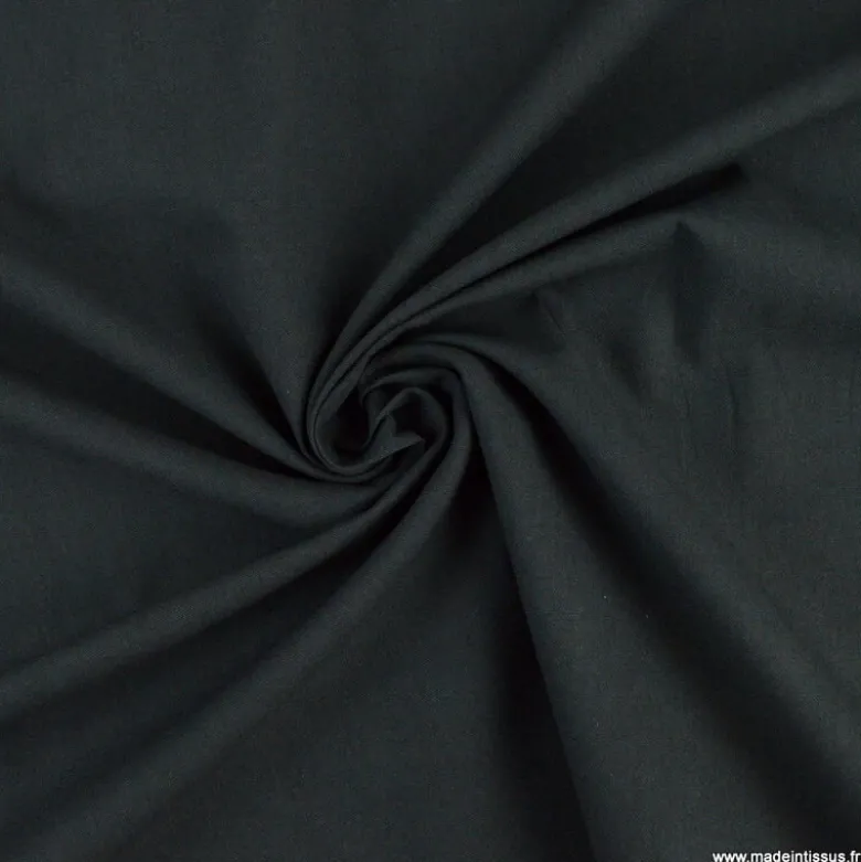 Tissu cretonne coton Charbon - OEKO TEX