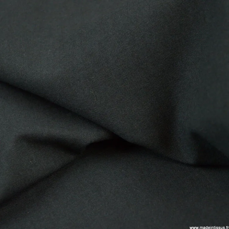 Tissu cretonne coton Charbon - OEKO TEX