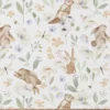 Tissu cretonne coton Cleonie motif loutres et animaux -OEKO TEX