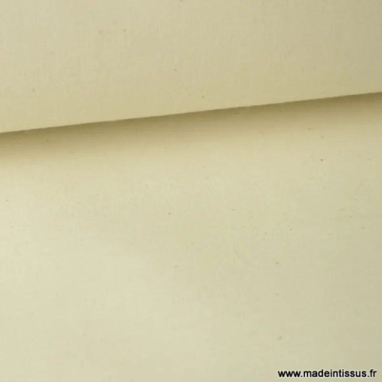 Tissu cretonne coton écru NATUREL (non teinté) - OEKO TEX