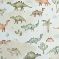 Tissu cretonne coton Dinzo motif dinosaures -OEKO TEX